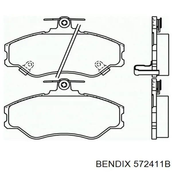 Колодки Jurid/Bendix 572411B цена, от 16.00 USD