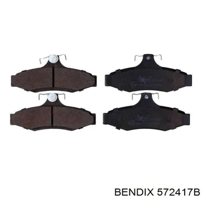 572417B Jurid/Bendix колодки тормозные задние дисковые