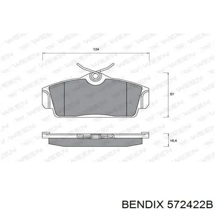 Купить 572422B Jurid/Bendix Колодки тормозные