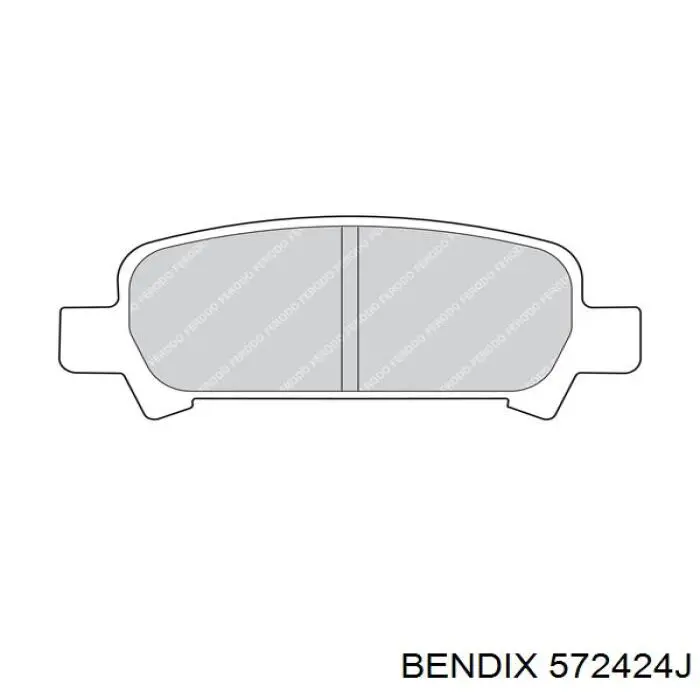 Купить 572424J Jurid/Bendix Колодки тормозные задние, дисковые