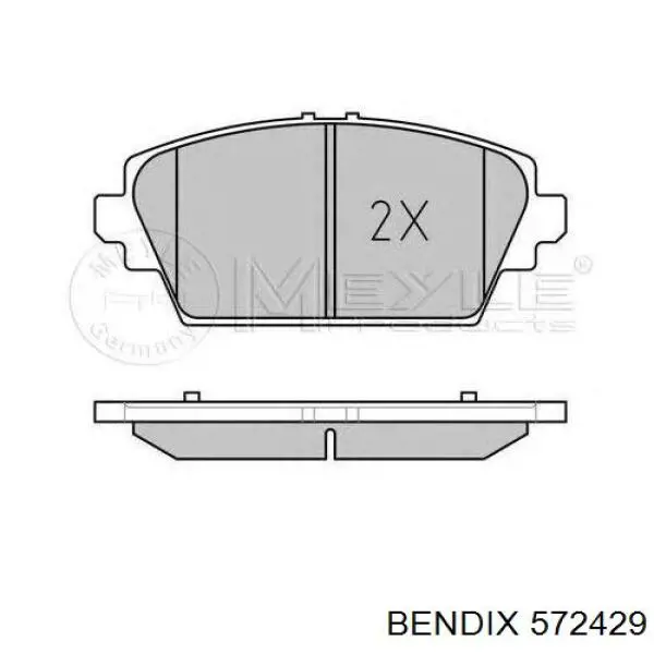 572429 Jurid/Bendix Колодки передние