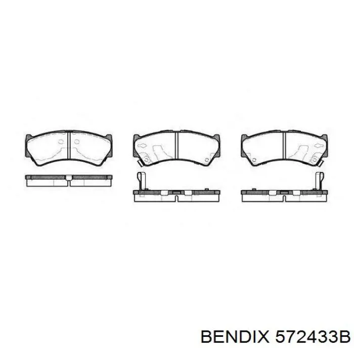 572433B Jurid/Bendix передние тормозные колодки