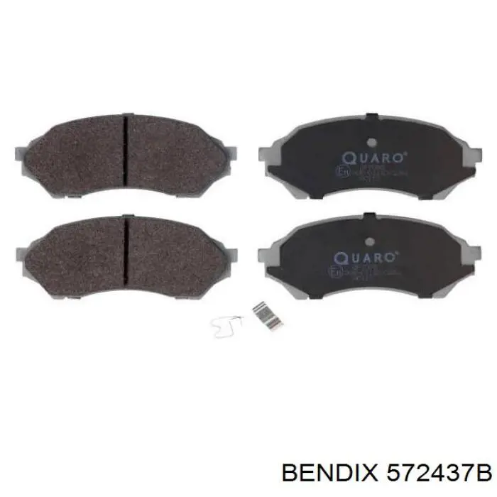 Передние тормозные колодки 572437B Jurid/Bendix
