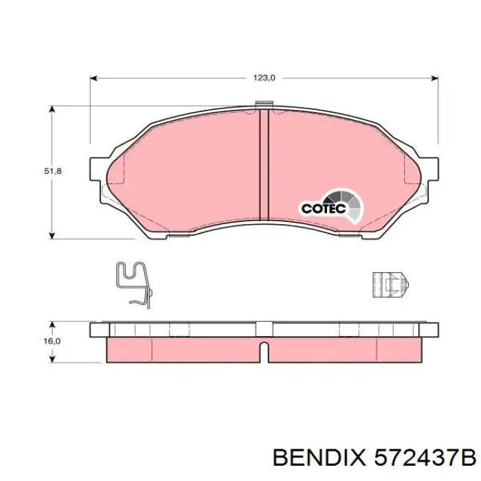 572437B Jurid/Bendix Колодки передние