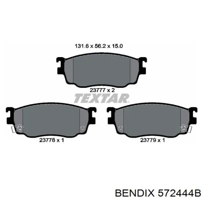 Колодки Jurid/Bendix 572444B цена, от 20.01 USD