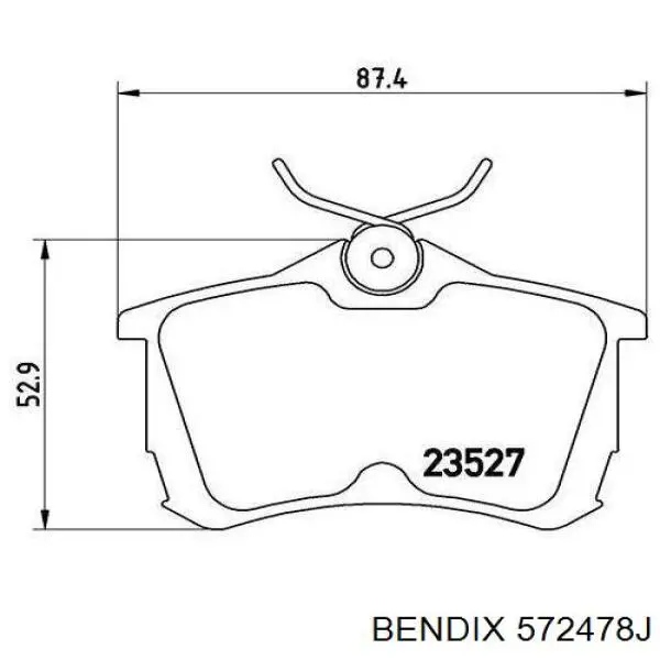 Колодки дисковые  Jurid/Bendix 572478J цена, от 19.45 USD