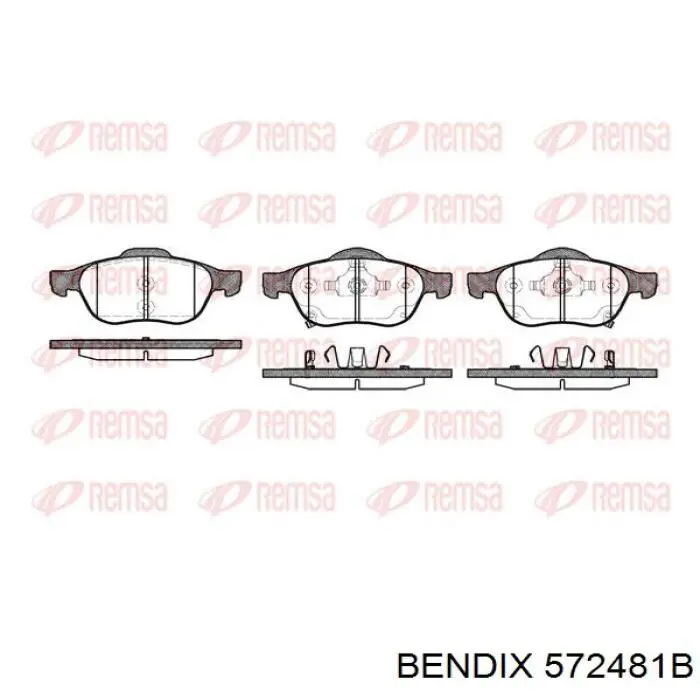 572481B Jurid/Bendix колодки тормозные передние дисковые