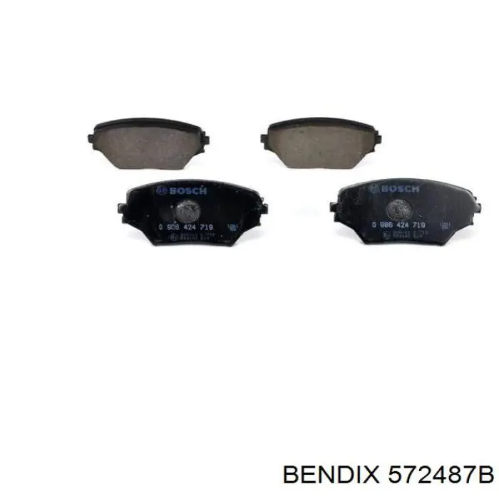 Передние тормозные колодки 572487B Jurid/Bendix