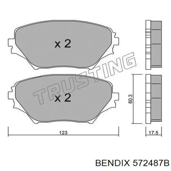 Колодки Jurid/Bendix 572487B цена, от 21.51 USD