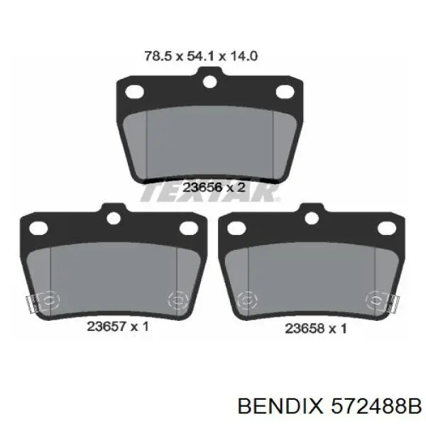 Колодки дисковые  Jurid/Bendix 572488B цена, от 15.50 USD