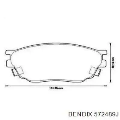 Передние тормозные колодки 572489J Jurid/Bendix