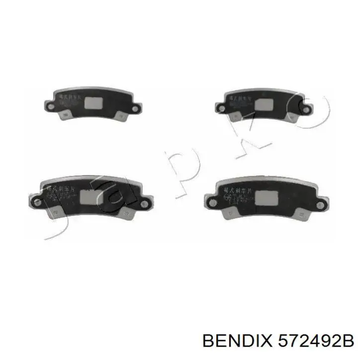 Задние тормозные колодки 572492B Jurid/Bendix