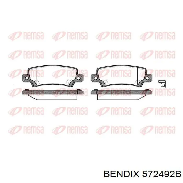 Задние тормозные колодки 572492B Jurid/Bendix