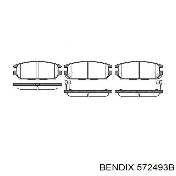 Задние тормозные колодки 572493B Jurid/Bendix