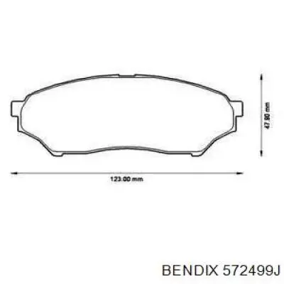 Передние тормозные колодки 572499J Jurid/Bendix