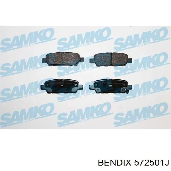 572501J Jurid/Bendix Колодки тормозные дисковые комплект