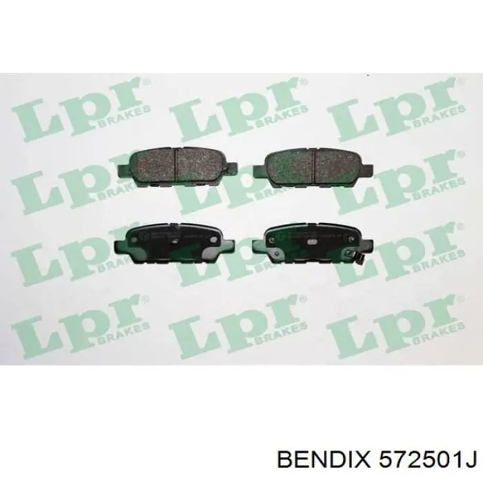 Купить 572501J Jurid/Bendix Колодки тормозные задние, дисковые