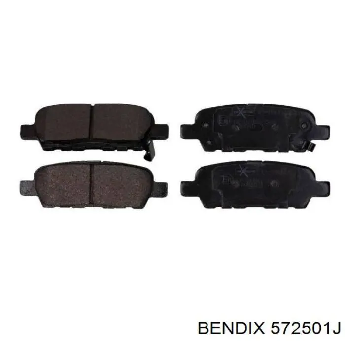 Купить 572501J Jurid/Bendix Колодки тормозные задние, дисковые