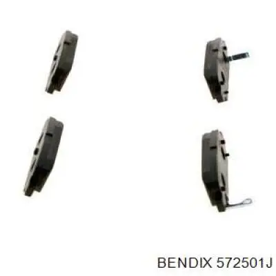 Задние тормозные колодки 572501J Jurid/Bendix