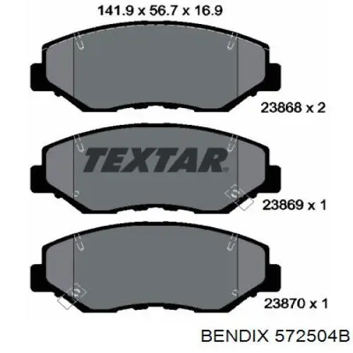 Купить 572504B Jurid/Bendix Колодки тормозные
