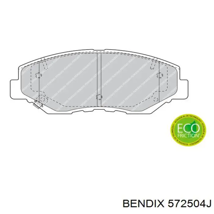 572504J Jurid/Bendix Колодки передние