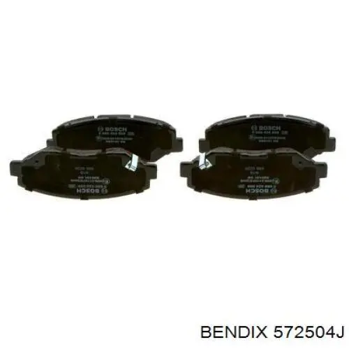 572504J Jurid/Bendix колодки тормозные передние дисковые