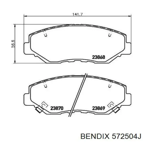 Купить 572504J Jurid/Bendix Колодки тормозные