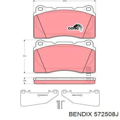 Купить 572508J Jurid/Bendix Колодки тормозные