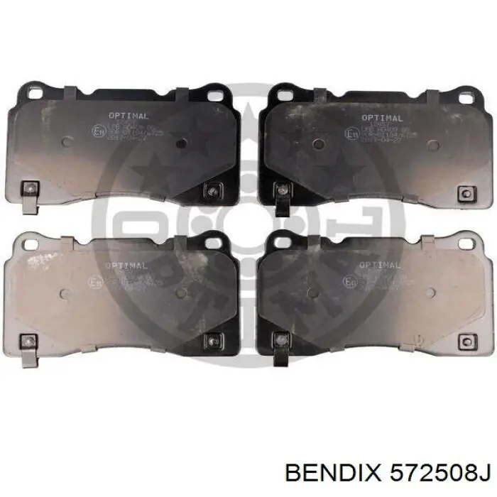 Передние тормозные колодки 572508J Jurid/Bendix