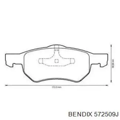 Передние тормозные колодки 572509J Jurid/Bendix