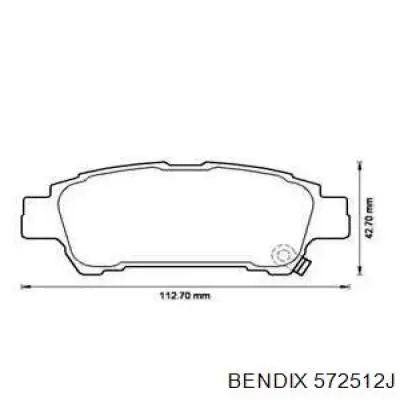 Задние тормозные колодки 572512J Jurid/Bendix