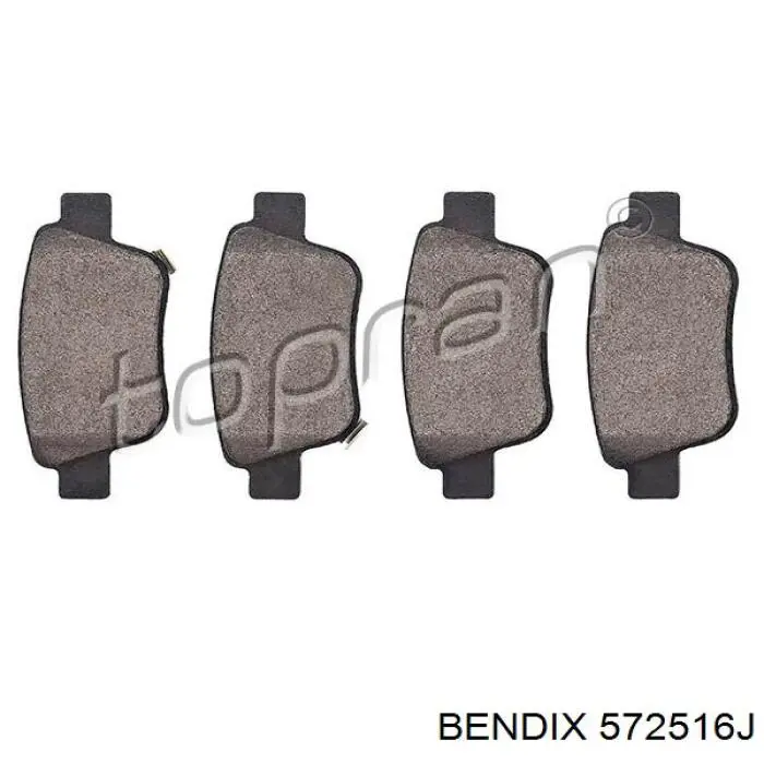 572516J Jurid/Bendix Колодки тормозные дисковые комплект