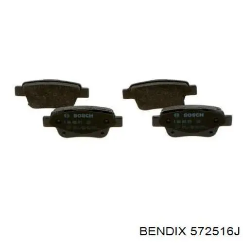 Задние тормозные колодки 572516J Jurid/Bendix
