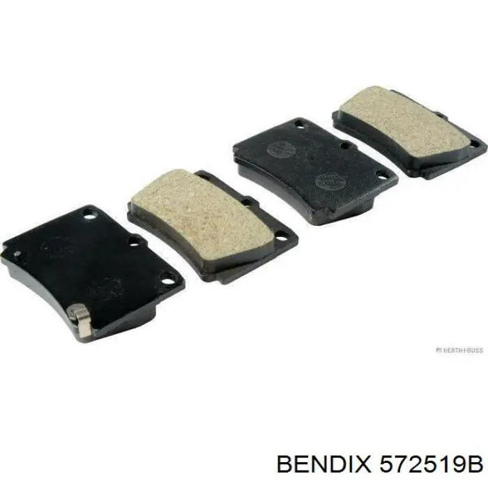 Купить 572519B Jurid/Bendix Колодки тормозные задние, дисковые