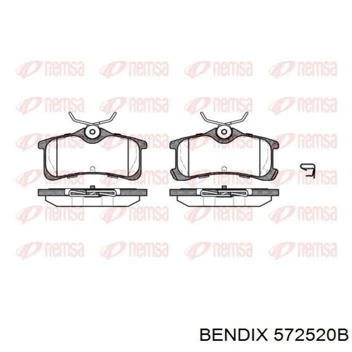 Купить 572520B Jurid/Bendix Колодки тормозные задние, дисковые