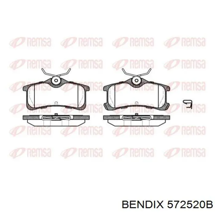 572520B Jurid/Bendix Колодки тормозные дисковые комплект