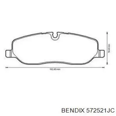 Передние тормозные колодки 572521JC Jurid/Bendix