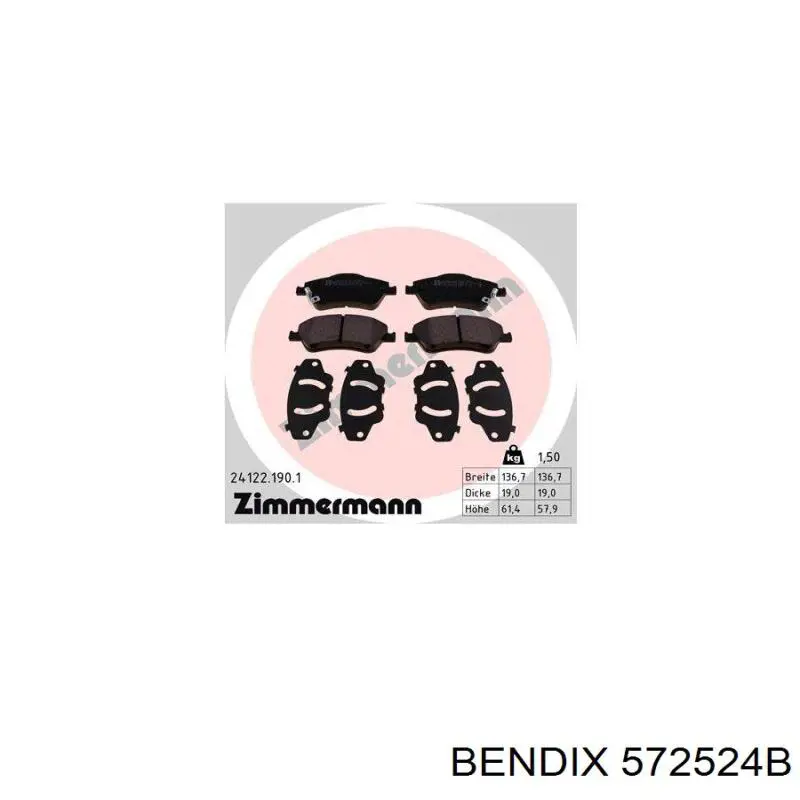 Колодки Jurid/Bendix 572524B цена, от 20.78 USD