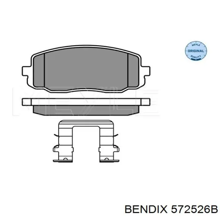 572526B Jurid/Bendix колодки тормозные передние дисковые