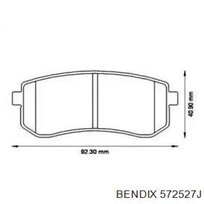 Задние тормозные колодки 572527J Jurid/Bendix