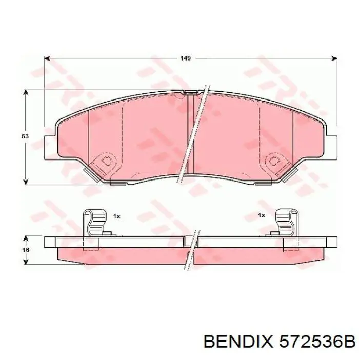 Колодки Jurid/Bendix 572536B цена, от 19.42 USD