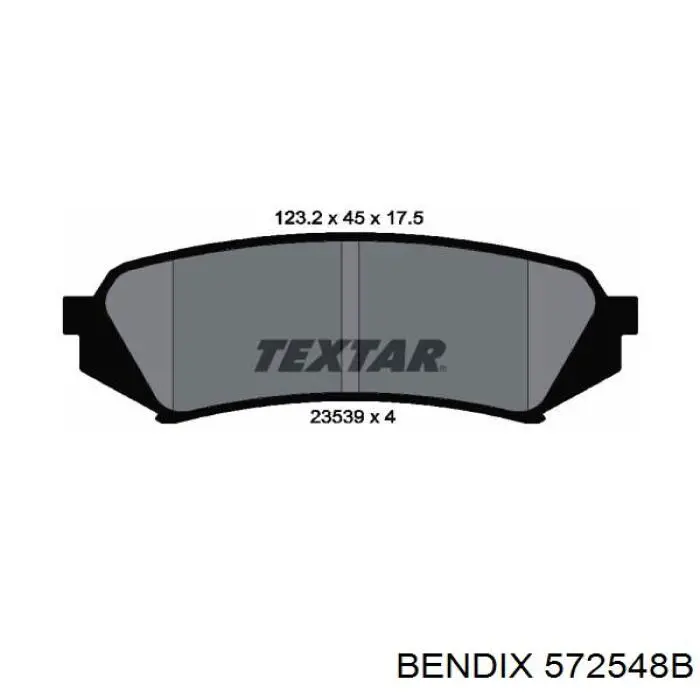 572548B Jurid/Bendix Колодки тормозные дисковые комплект