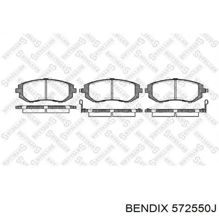572550J Jurid/Bendix Колодки передние