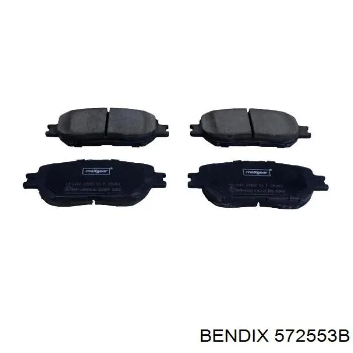 572553B Jurid/Bendix колодки тормозные передние дисковые