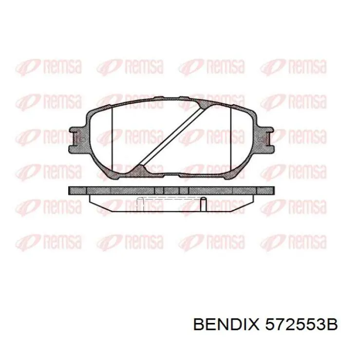572553B Jurid/Bendix Колодки передние