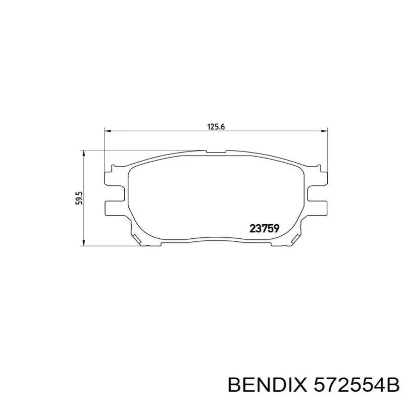 Передние тормозные колодки 572554B Jurid/Bendix
