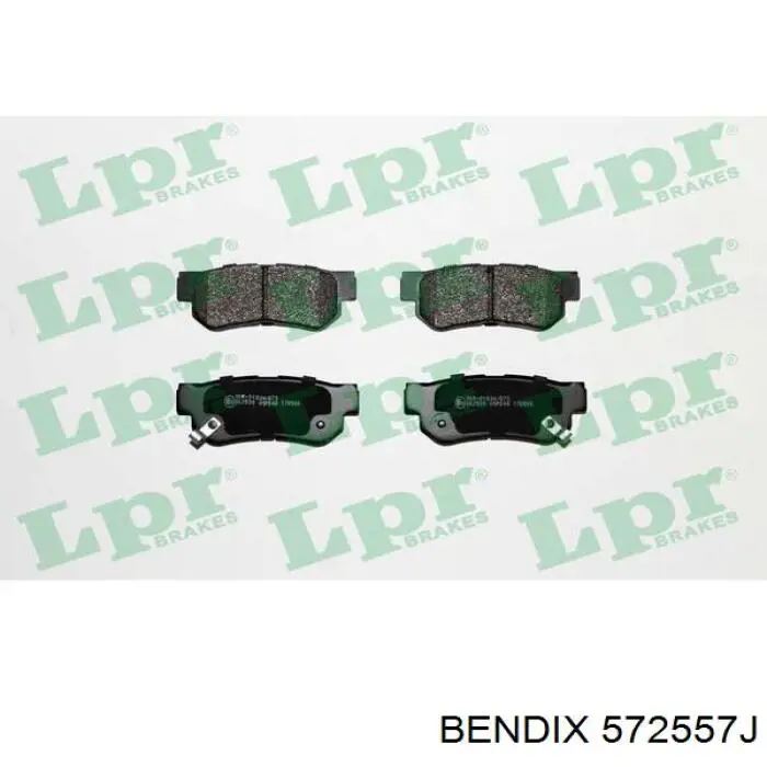 572557J Jurid/Bendix Колодки тормозные дисковые комплект