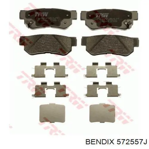 Задние тормозные колодки 572557J Jurid/Bendix
