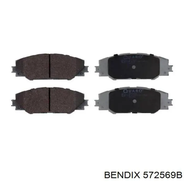 572569B Jurid/Bendix колодки тормозные передние дисковые