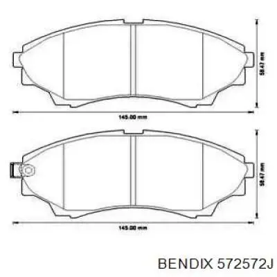 Передние тормозные колодки 572572J Jurid/Bendix